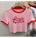 Slim-fit Crop-top Women's Short-sleeved T-shirt
